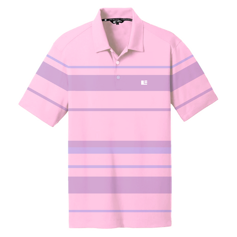 LB Striped Sport Polo (Pink)