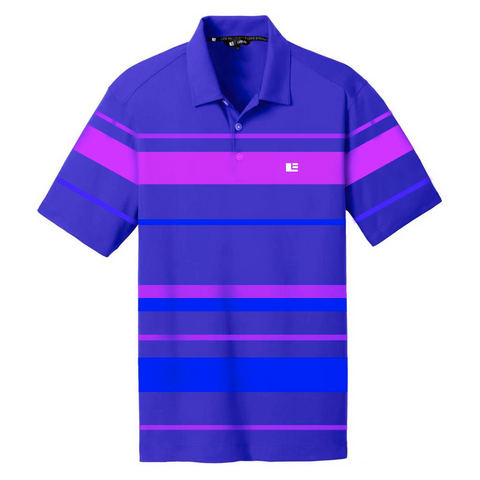 LB Striped Sport Polo (Purple)