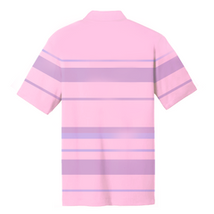 LB Striped Sport Polo (Pink)